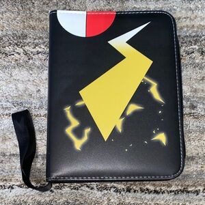 Unk Black Tablet Folio Case with Yellow Lightning Graphic and Red Accent (8)
